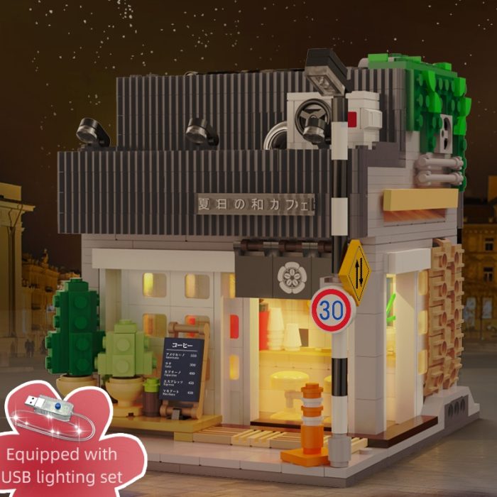 1116Pcs Cada LED City Japanese Style Summer Restaurant Coffee House Building Blocks Friends Light Shop Bricks 2 - LEPIN LEPIN Store