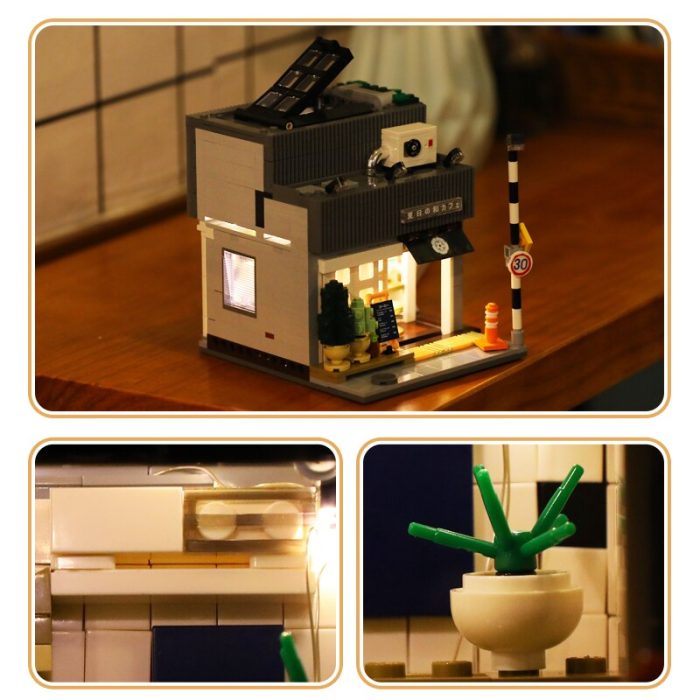 1116Pcs Cada LED City Japanese Style Summer Restaurant Coffee House Building Blocks Friends Light Shop Bricks 5 - LEPIN LEPIN Store