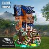 1155 Pcs Cada City Four Seasons Tree House Architecture Building Blocks LED Light Friends Home Decoration - LEPIN LEPIN Store