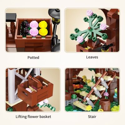 1155 Pcs Cada City Four Seasons Tree House Architecture Building Blocks LED Light Friends Home Decoration 5 - LEPIN LEPIN Store