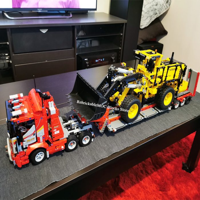 1797PCS Engineering Container Tractor Heavy Duty Truck Trailer Tower Head technology DIY ChildrenToy Christmas Blocks MOC 3 - LEPIN LEPIN Store