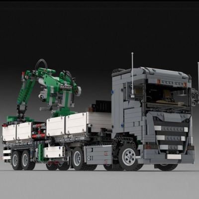 2366PCS Engineering Scania G370 With Grab Crane Trailer Dump Truck Tower Head technology ChildrenToy Christmas Blocks 2 - LEPIN LEPIN Store