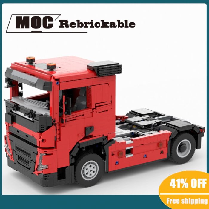 2477PCS MOC Engineering Container 4X2 Volvo FM tractor unit Semitrailer Remote Control Truck Tower Head technology - LEPIN LEPIN Store