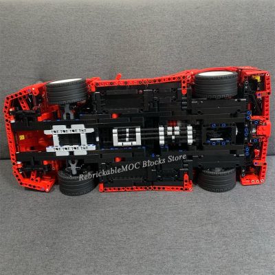 2596PCS 1 10 red F40 classic supercar static version super racing technology car DIY ChildrenToy Christmas 5 - LEPIN LEPIN Store