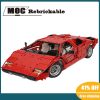 3167PCS red 1974 Countach LP400 classic retro supercar static version racing technology ChildrenToy Christmas buildingBlocksGift - LEPIN LEPIN Store