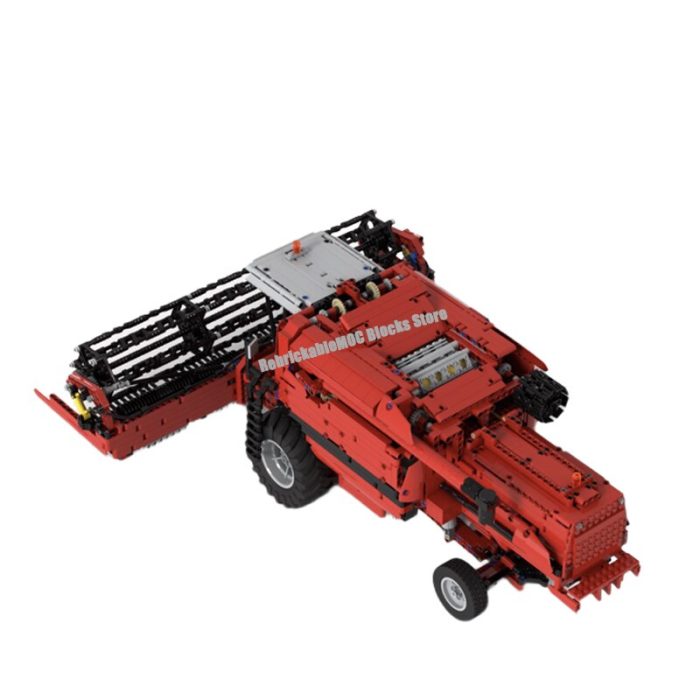 3465PCS MOC technology Red Combine Harvester with Leveling System Remote Control Model DIY ChildrenToy Christmas building 2 - LEPIN LEPIN Store