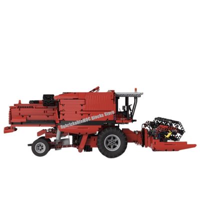 3465PCS MOC technology Red Combine Harvester with Leveling System Remote Control Model DIY ChildrenToy Christmas building 4 - LEPIN LEPIN Store