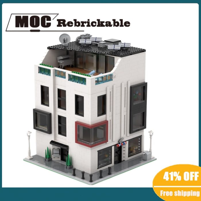 3612PCS Hot Selling Street View Moc Modular Building Corner street view of modern townhouse DIY ChildrenToy - LEPIN LEPIN Store