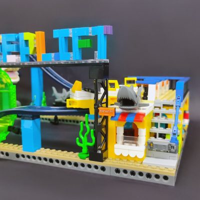 37400 JIESTAR Moc Underwater Deeplift Roller Coaster Amusement Park Playground Brick Model Building Blocks Girls Toys 3 - LEPIN LEPIN Store