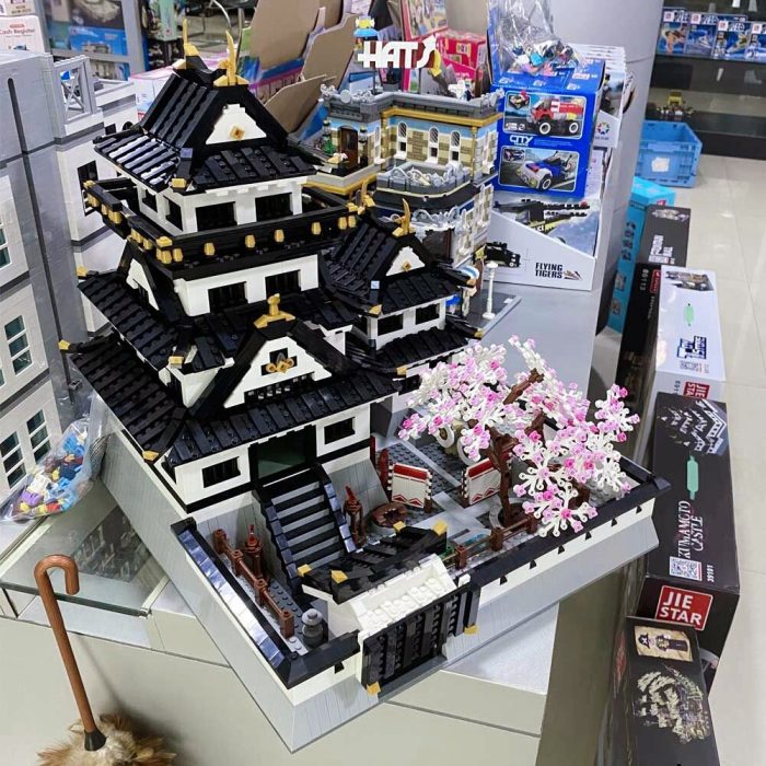 39101 Jiestar Creative Expert Ideas Moc Sakura Kumamoto Castle Street View Brick Modular Japanese House Model 1 - LEPIN LEPIN Store