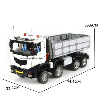 5572PCS Engineering Container Tractor Dump Truck Electric Remote Control Blocks technologyTrailer DIY ChildrenToy Gift MOC 5287 5 - LEPIN LEPIN Store