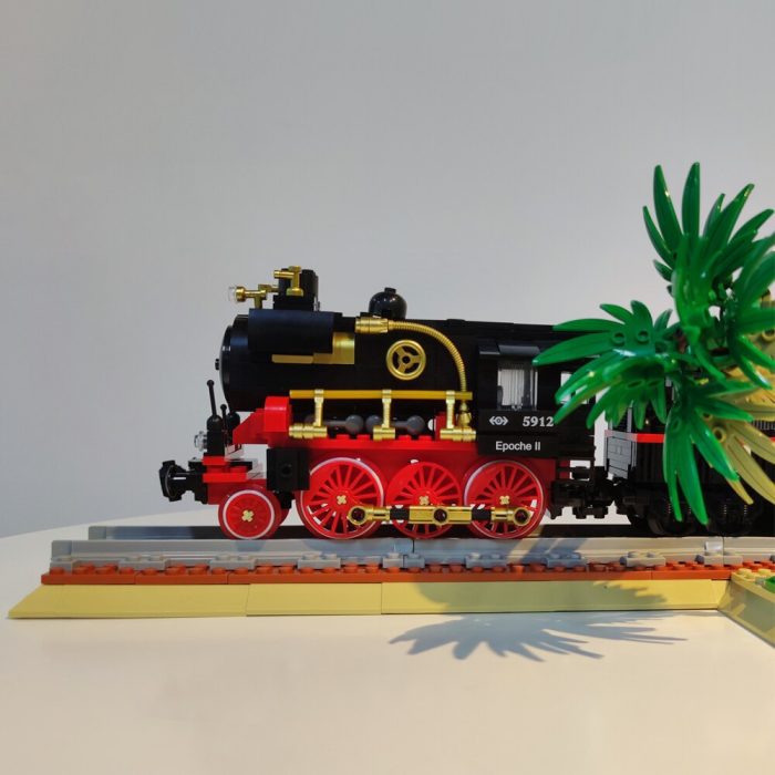 59008 Jiestar Moc Steam Locomotive Track Railway Express Ideas Train Brick Model Building Blocks Kids Toys 3 - LEPIN LEPIN Store