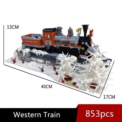 59009 Jiestar Moc West Train Ideas Steam Locomotive Track Railway Express Brick Model Building Blocks Kids 5 - LEPIN LEPIN Store