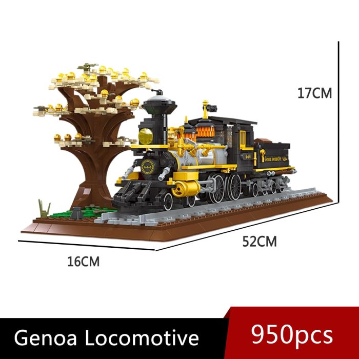 59010 950pcs Jiestar Ideas Train Moc Genoa Locomotive Trains Track Express Brick Technical Model Building Blocks 5 - LEPIN LEPIN Store