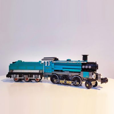 59020 Jiestar Ideas Trains Moc Retro Steam Train Green Locomotive Express Brick Technical Model Building Blocks 3 - LEPIN LEPIN Store