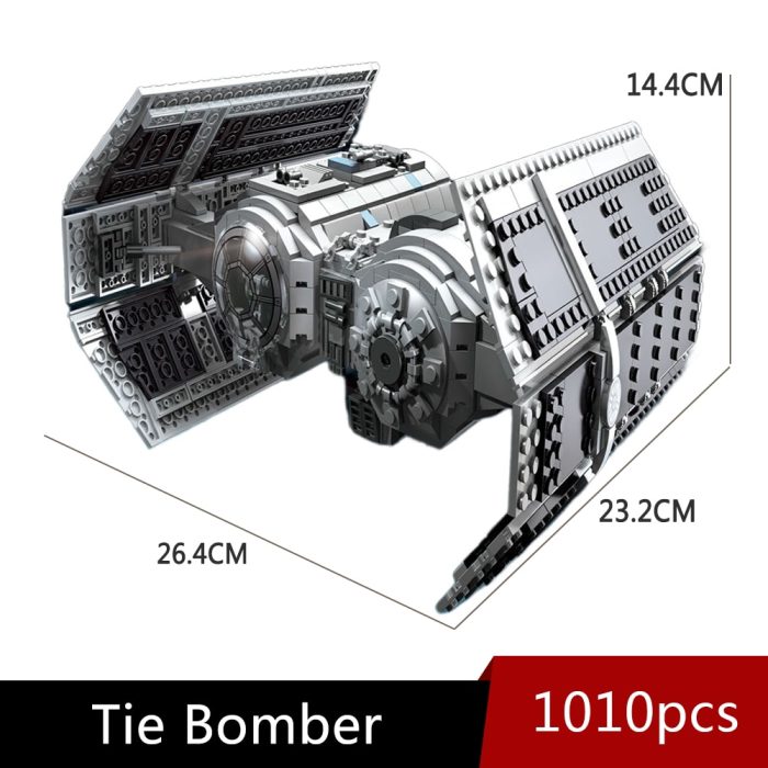 67109 1010pcs JIESTAR High tech Moc Star Plan Space Tie Bomber Brick Technical Model Building Block 5 - LEPIN LEPIN Store