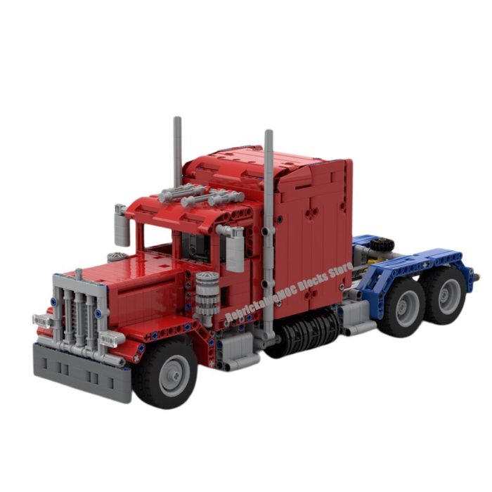 845PCS MOC 6x4 Peterbilt 379 engineering container tractor trailer tower head technology DIY children toys gift 1 - LEPIN LEPIN Store