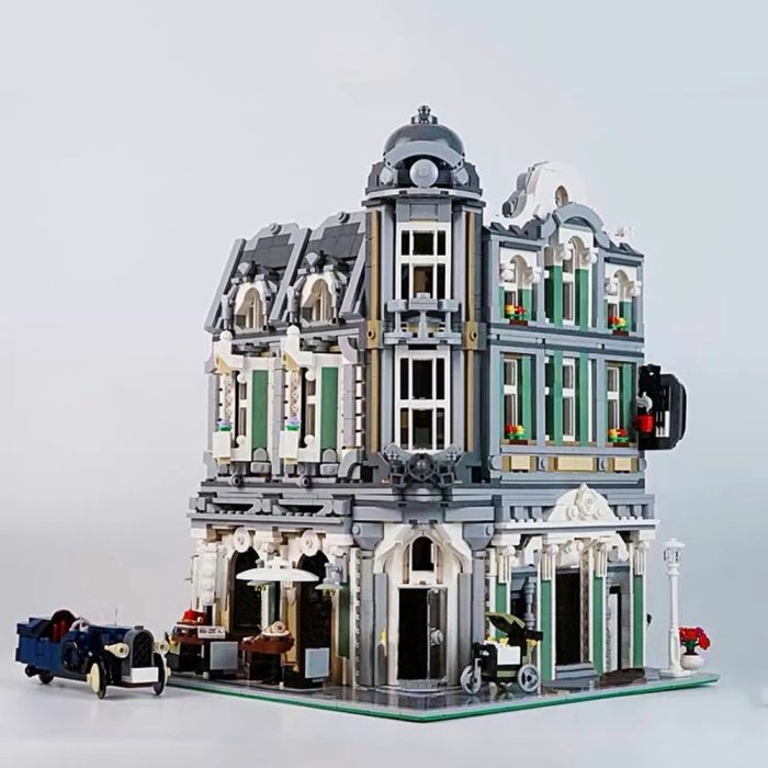 89100 Jiestar Creative Expert Moc European Jazz Cafe Shop Street View Bricks Modular House Model Building 5 - LEPIN LEPIN Store