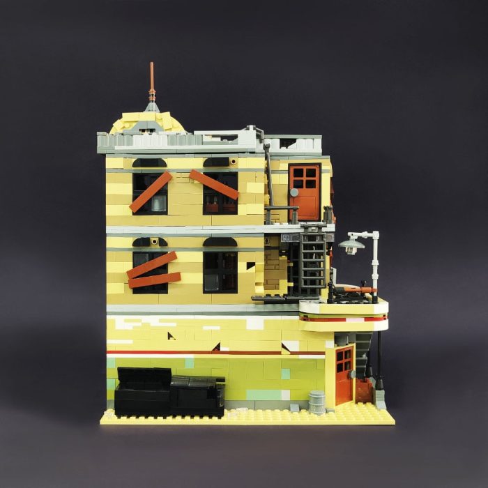 89101 JIESTAR Creative Expert Moc Street View Ruin Doomsday Restaurant Bricks Modular House Model Building Blocks 3 - LEPIN LEPIN Store