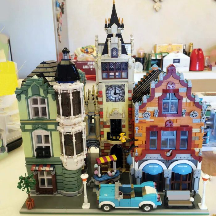 89103 JIESTAR Creative Expert Moc Street View Clock Tower Square Bricks Modular House Model Building Blocks 1 - LEPIN LEPIN Store