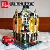 89111 JIESTAR Creative Expert MOC Street View Corner Post Office Bricks Model Modular House Building Blocks - LEPIN LEPIN Store