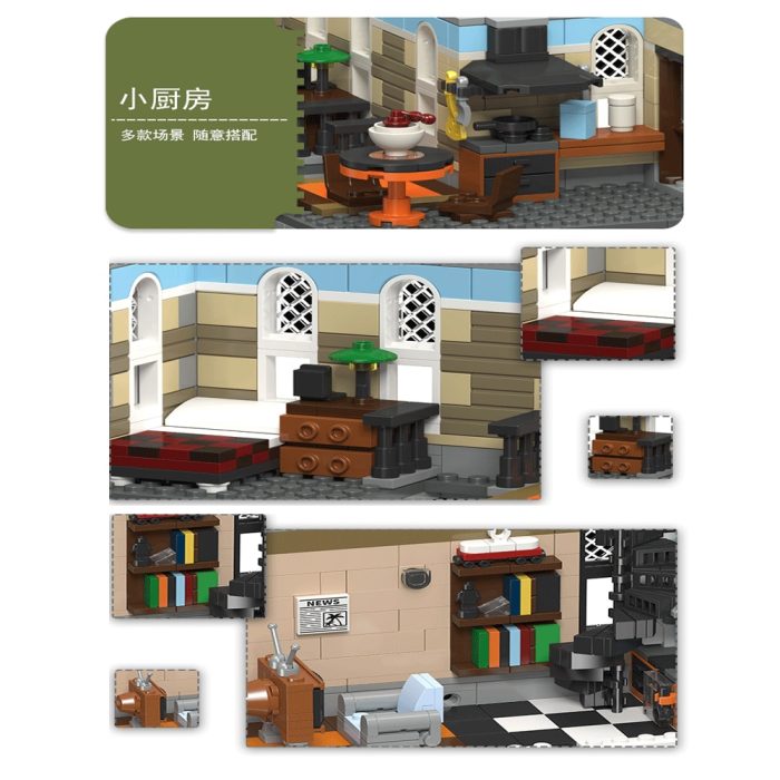 89121 Jiestar Creative Expert Ideas City Streetview Moc Hat Shop Bricks Modular House Building Blocks Model 5 - LEPIN LEPIN Store