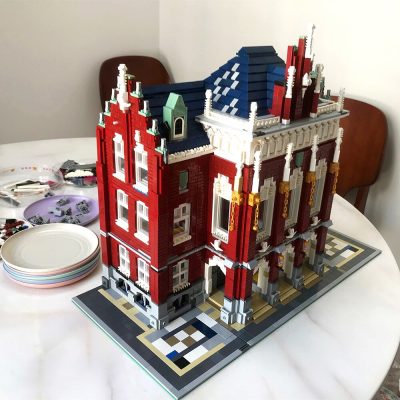 89123 JIESTAR Creative Expert Ideas City Street View Moc Red Brick University Brick Modular House Building 3 - LEPIN LEPIN Store