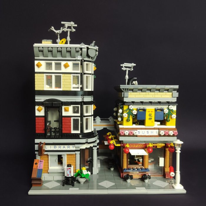 89127 JIESTAR Creative Expert Street View Moc Sushi Corner Shop Bricks Modular House Model Building Blocks 2 - LEPIN LEPIN Store