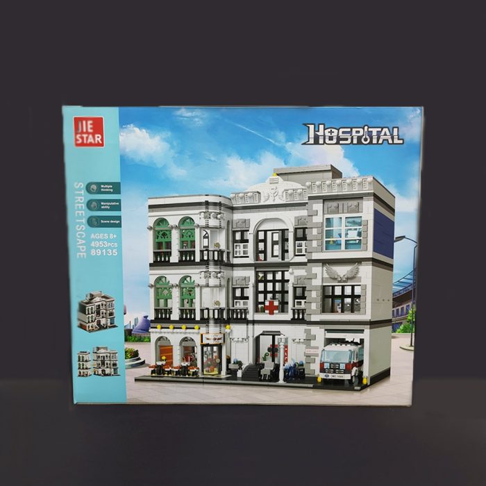 89135 JIESTAR Creative Expert Moc Hospital Brick Street ViewModular House Model Building Blocks Toys Detective Office 1 - LEPIN LEPIN Store