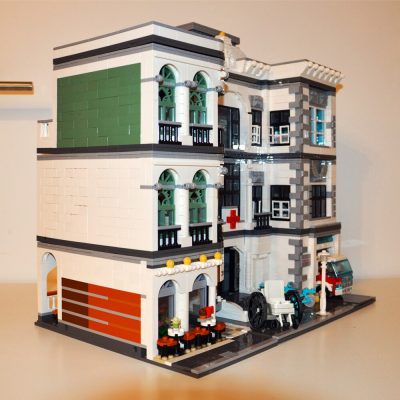 89135 JIESTAR Creative Expert Moc Hospital Brick Street ViewModular House Model Building Blocks Toys Detective Office 4 - LEPIN LEPIN Store