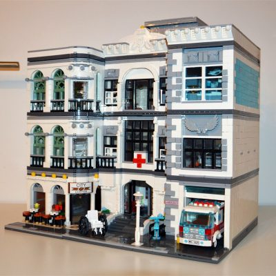 89135 JIESTAR Creative Expert Moc Hospital Brick Street ViewModular House Model Building Blocks Toys Detective Office 5 - LEPIN LEPIN Store