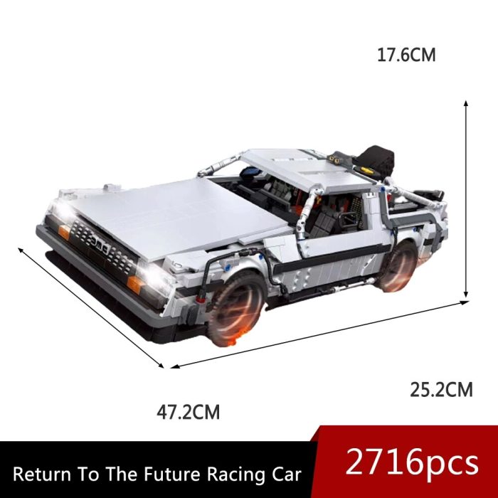 92004 JIESTAR High tech Moc Return To The Future DMC 12 Time Machine Super Racing Car 5 - LEPIN LEPIN Store