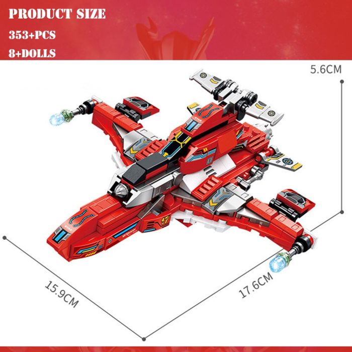 BZDA 8 in 1 Fighter Children s Toys Building Blocks Deformable Fighter Spaceship Model Brick Moc 1 - LEPIN LEPIN Store