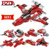 BZDA 8 in 1 Fighter Children s Toys Building Blocks Deformable Fighter Spaceship Model Brick Moc - LEPIN LEPIN Store