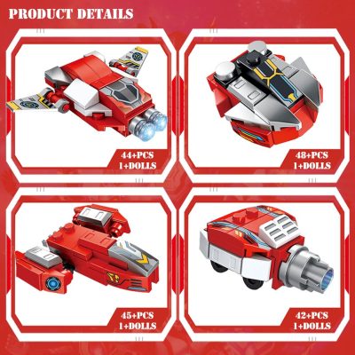 BZDA 8 in 1 Fighter Children s Toys Building Blocks Deformable Fighter Spaceship Model Brick Moc 2 - LEPIN LEPIN Store