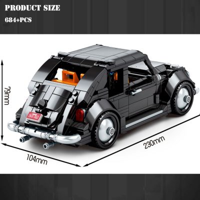 BZDA Antique Cars Buliding Blocks Retro Classic Cars City Model Bricks Speed Champion Supercar Race Kds 2 - LEPIN LEPIN Store