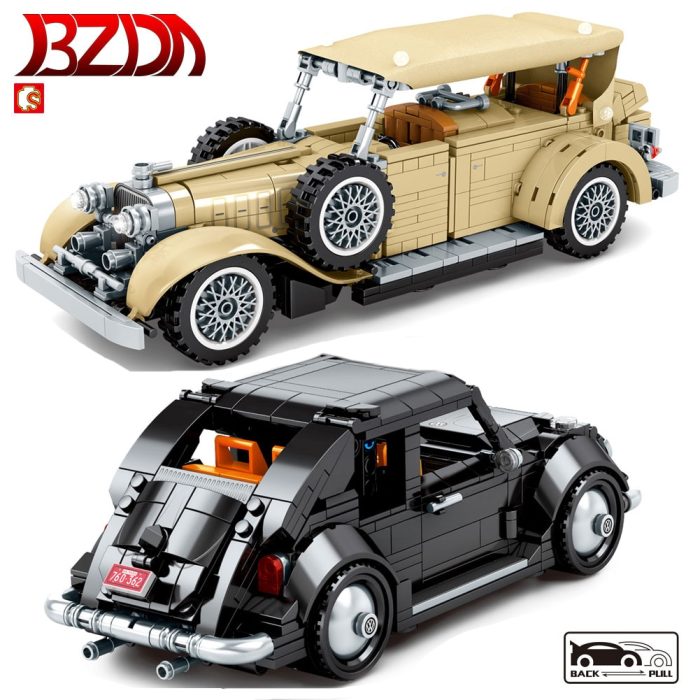 BZDA Antique Cars Buliding Blocks Retro Classic Cars City Model Bricks Speed Champion Supercar Race Kds - LEPIN LEPIN Store