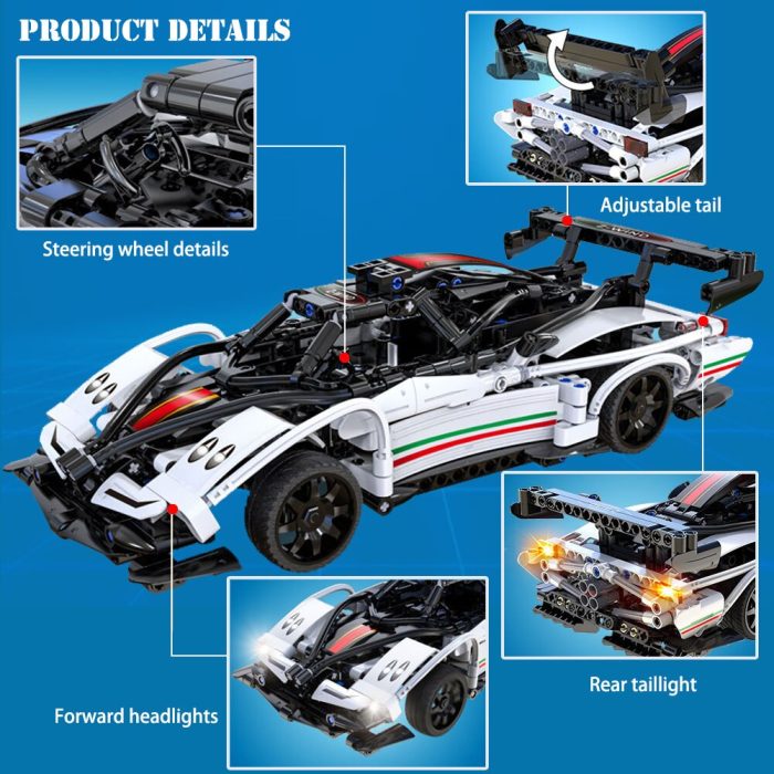 BZDA City APP RC Car Building Blocks Speed Champion Sports Car App Remote Control Car Model 3 - LEPIN LEPIN Store