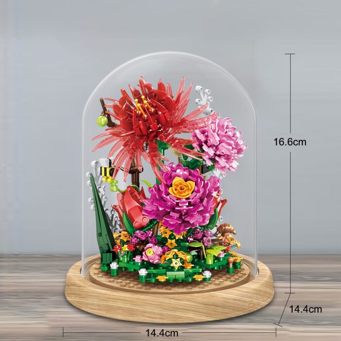 BZDA City Creativity Immortal Flower Building Block Friends Rose Ornament Home Decoration DIY Bricks Toy For 5 - LEPIN LEPIN Store