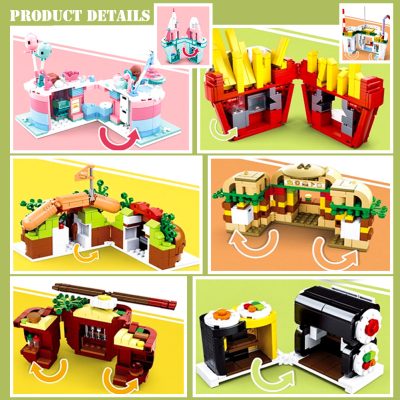 BZDA City Street View Food Court Building Block Burger House Bricks Hot Dog House Model Fries 5 - LEPIN LEPIN Store