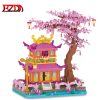 BZDA Creative City Street View Bricks Flower Viewing Pavilion Cherry Tree House Micro Particle Building Block - LEPIN LEPIN Store