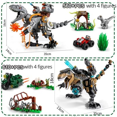 BZDA High Tech Dinosaur Toys For Childing Creative Series Dinosaurios Jurassic World Building Blocks Mechanical MOC 3 - LEPIN LEPIN Store