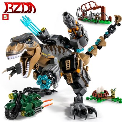 BZDA High Tech Dinosaur Toys For Childing Creative Series Dinosaurios Jurassic World Building Blocks Mechanical MOC 4 - LEPIN LEPIN Store