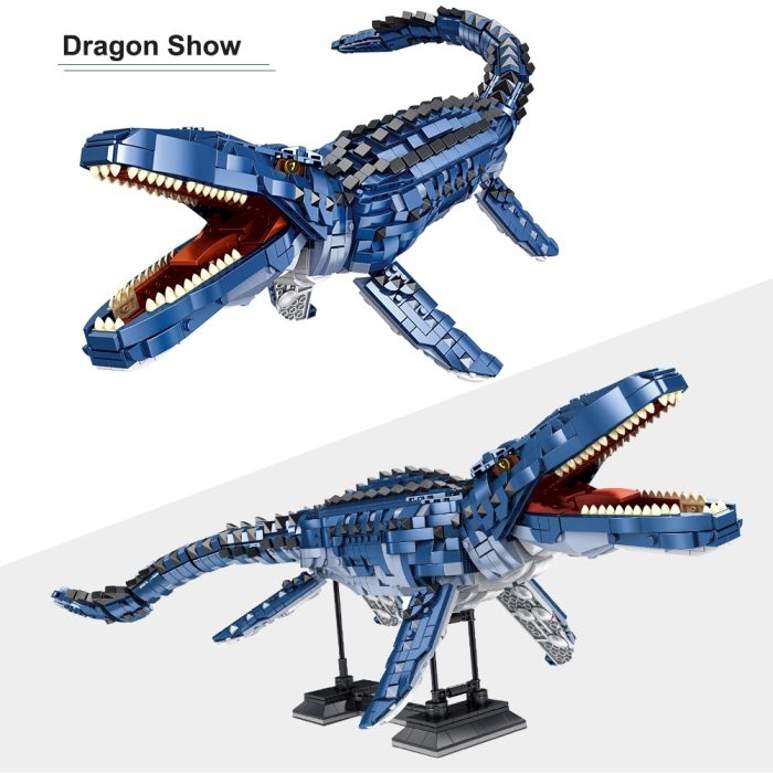 BZDA Jurassic Park Dinosaur Deep Sea Mosasaur Brontosaurus Tyrannosaurus Rex Model Building Blocks For Boys Toys - LEPIN LEPIN Store