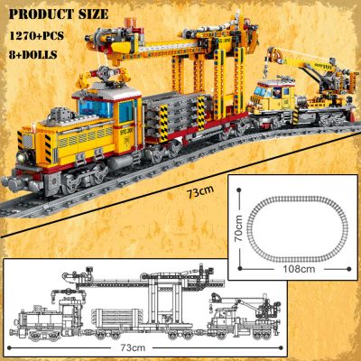 BZDA Military Electric Train Building Blocks High speed Rail Subway Model Bricks Track Railway Laying Machine 2 - LEPIN LEPIN Store