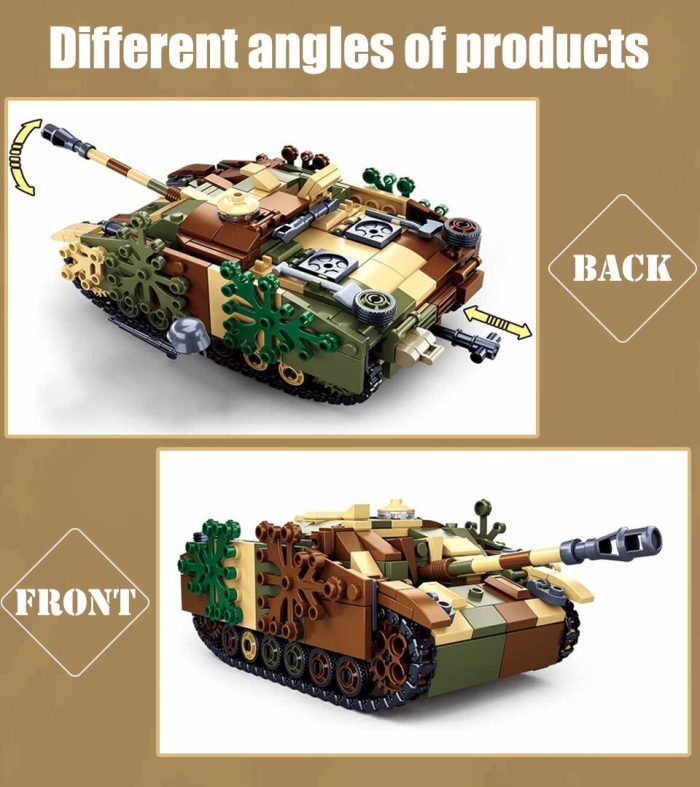 BZDA Military Tank Building Blocks Weapon War Set Chariot WW2 Soldiers Model Bricks Kids Toys Boys 2 - LEPIN LEPIN Store