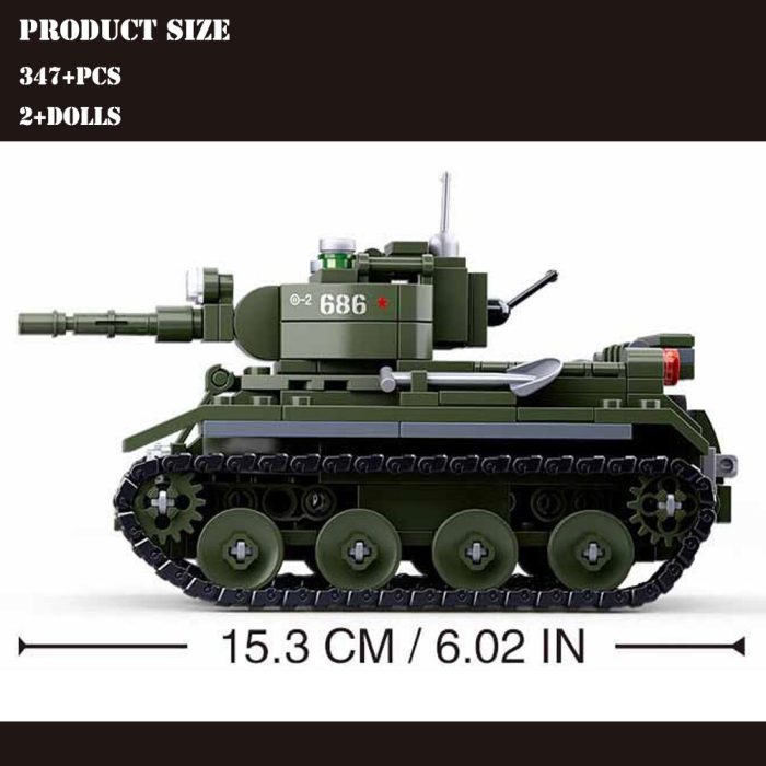 BZDA Military Tank model Building Blocks WW2 BT 7 Cavalry Tanks soldier Figures man weapon bricks 2 - LEPIN LEPIN Store