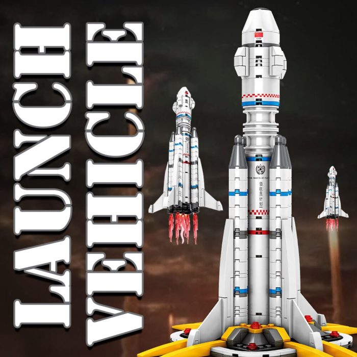 BZDA Technology Rocket Blocks Spitfire Wandering Earth Launch Vehicle Model Children s Toys Building Blocks 4 - LEPIN LEPIN Store