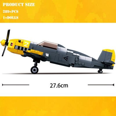 BZDA WW2 Military Fighter Building Blocks Spitfire Fighter BF 109 Plane Model Bricks Airplane Soldier Kids 1 - LEPIN LEPIN Store