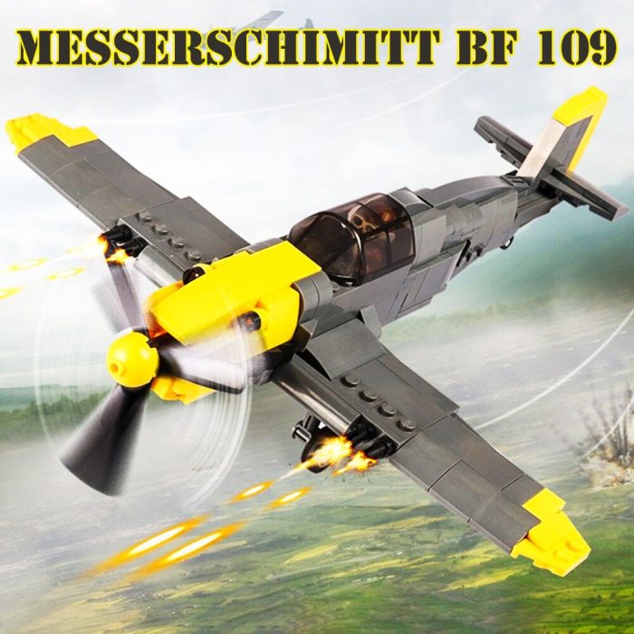 BZDA WW2 Military Fighter Building Blocks Spitfire Fighter BF 109 Plane Model Bricks Airplane Soldier Kids 3 - LEPIN LEPIN Store